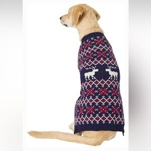 Moose Fair Isle Dog Sweater